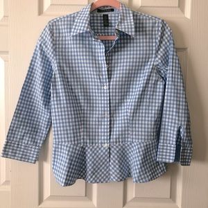Lauren Ralph Lauren baby blue plaid long sleeve 4